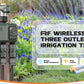 RF Wireless Three Outlets Irrigation Timer Weather-Sensitive Automatic Irrigation Controller 500meters Distance Connection APP Controlled Smart Garden Watering System Yieryi