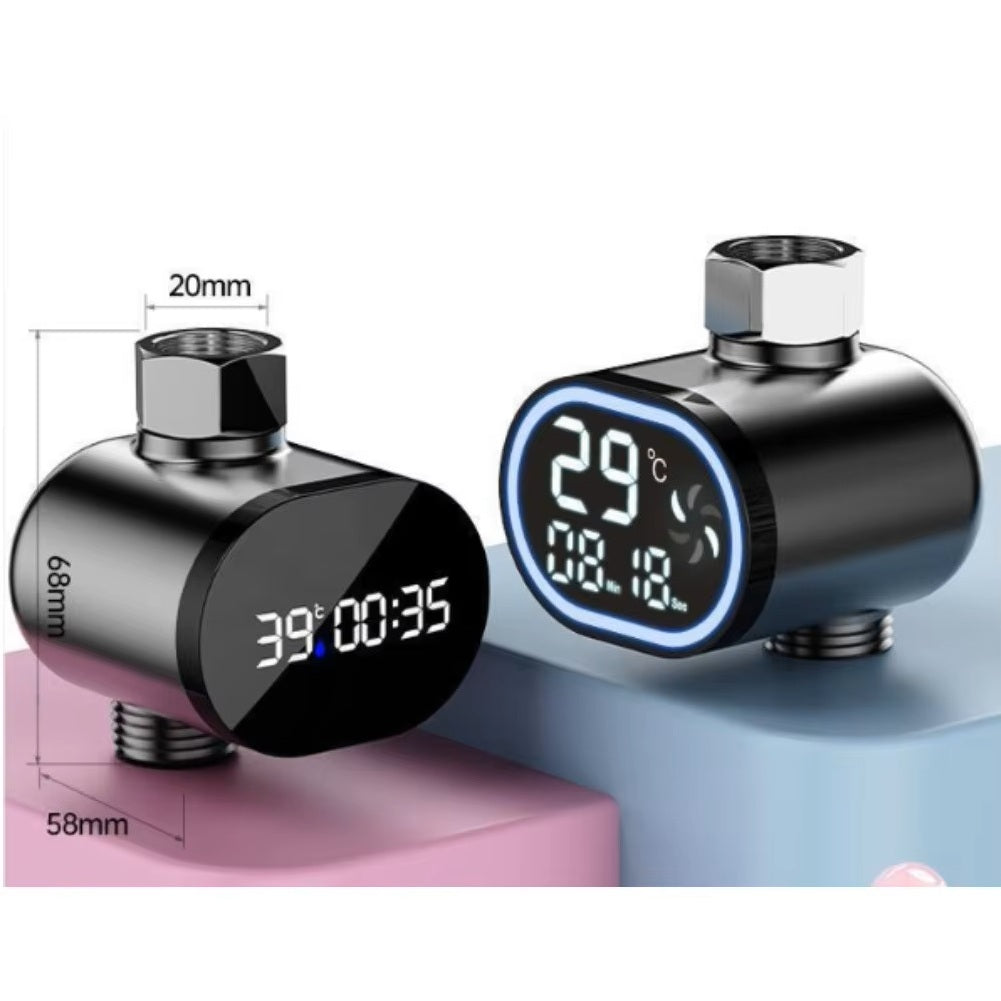 Hydropower generation, shower head universal water thermometer, baby bath, children's bathing, household visual LED digital display screen Yieryi