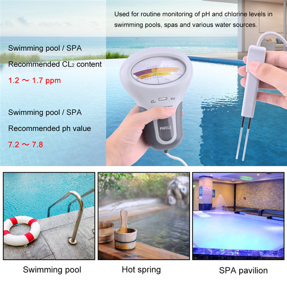 YIERYI PH Meter, Portable Chlorine Tester, pH&CL2 Tester, Water