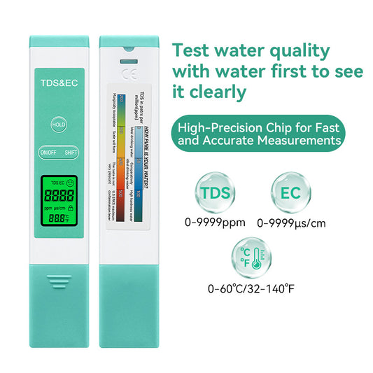 A13 Water Quality Tester:3 In 1 Tds/EC/ Drinking Meter for Comprehensive Water Analysis Yieryi
