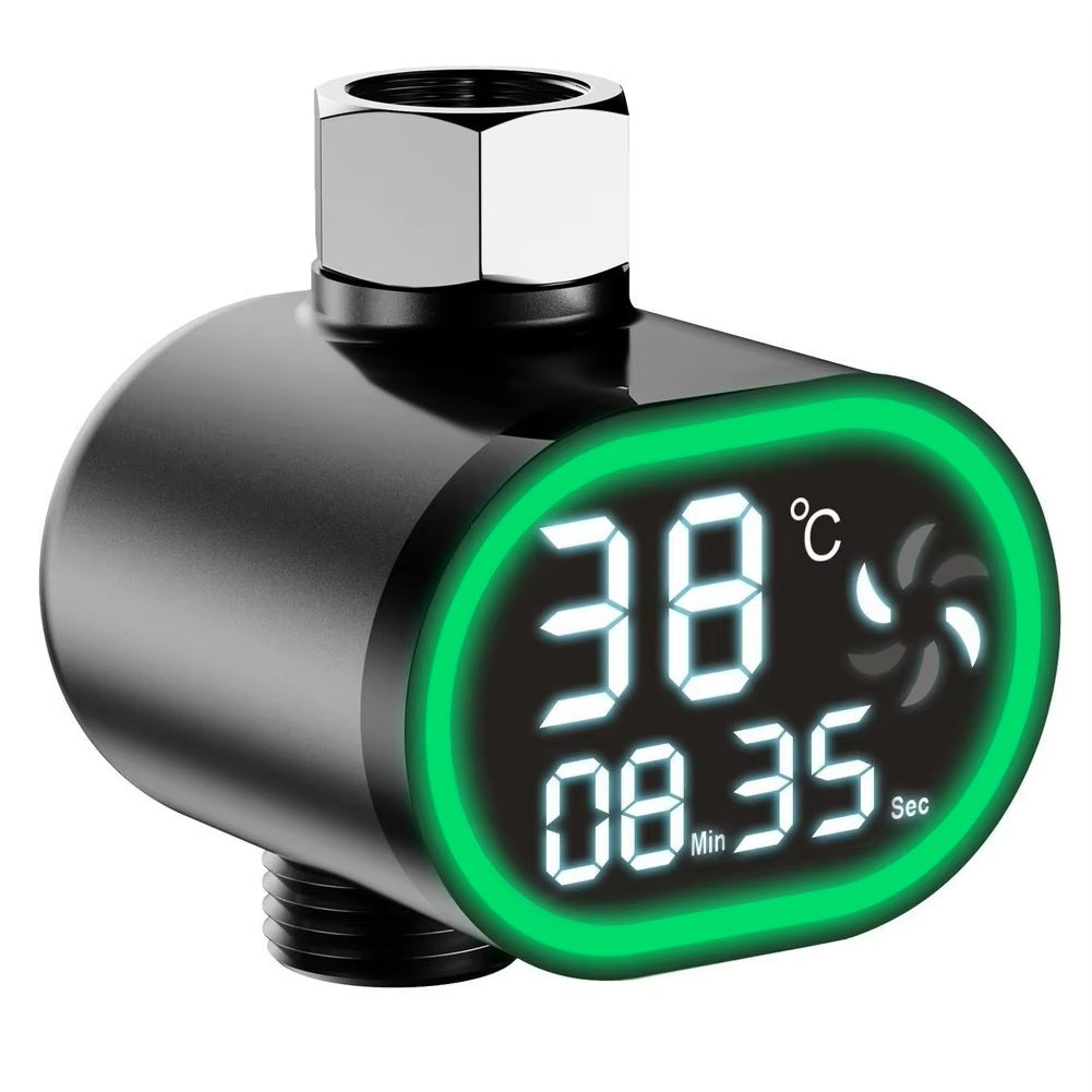 Hydropower generation, shower head universal water thermometer, baby bath, children's bathing, household visual LED digital display screen Yieryi