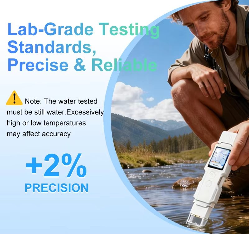 YIERYI Water Detective 4 Multi-Parameter Spectral Water Quality Detector 9-in-1 Portable TDS/EC/Turbidity/COD/TOC/UV254/Salinity/Hardness/Temperature Tester with Bluetooth 5.0 App Control Yieryi