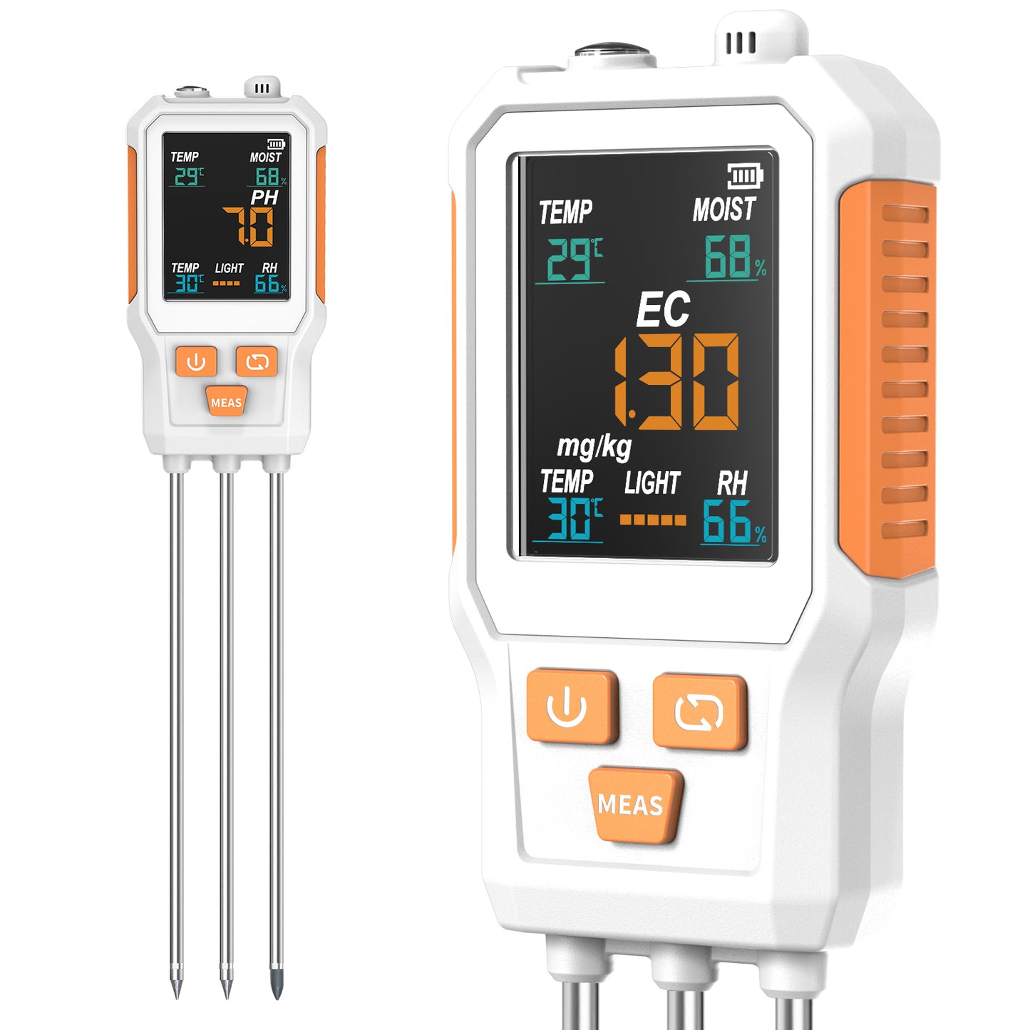 10‑in‑1 Digital Soil Tester, Color‑Screen Soil PH/EC/Fertility/N/P/K, Soil Temperature, Moisture, Light, Air Humidity & Temperature Multiparameter Soil Detector Yieryi