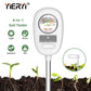 YIERYI 4 in 1 Soil pH Meter, Soil Moisture Meter, Soil Tester for Moisture, Light, Nutrients, pH, Soil Meter Kit Great for Garden, Lawn, Farm