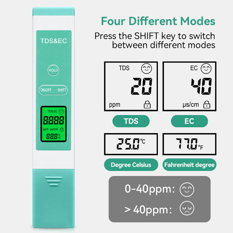 A13 Water Quality Tester:3 In 1 Tds/EC/ Drinking Meter for Comprehensive Water Analysis Yieryi
