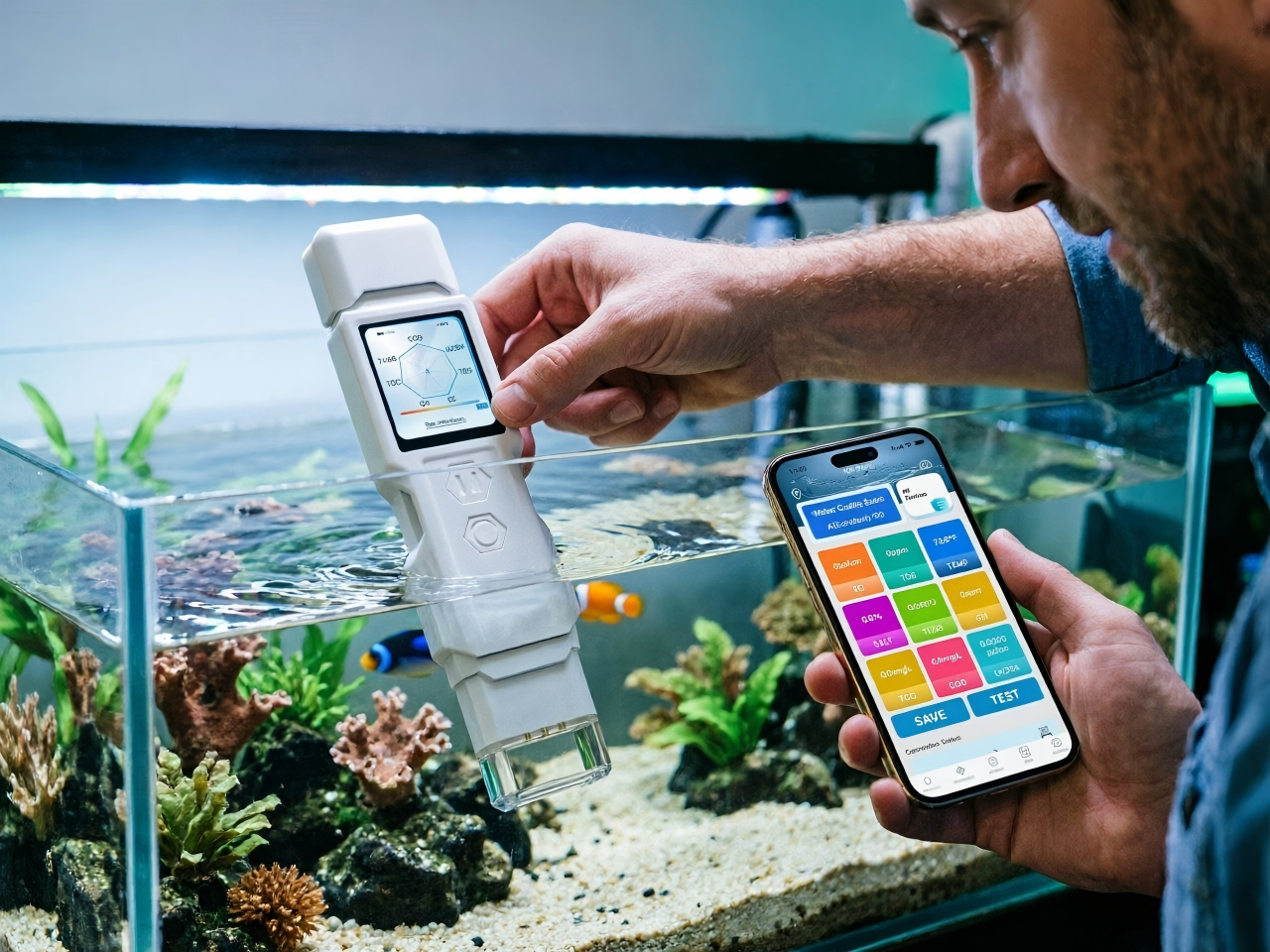 YIERYI Water Detective 4 Multi-Parameter Spectral Water Quality Detector 9-in-1 Portable TDS/EC/Turbidity/COD/TOC/UV254/Salinity/Hardness/Temperature Tester with Bluetooth 5.0 App Control Yieryi