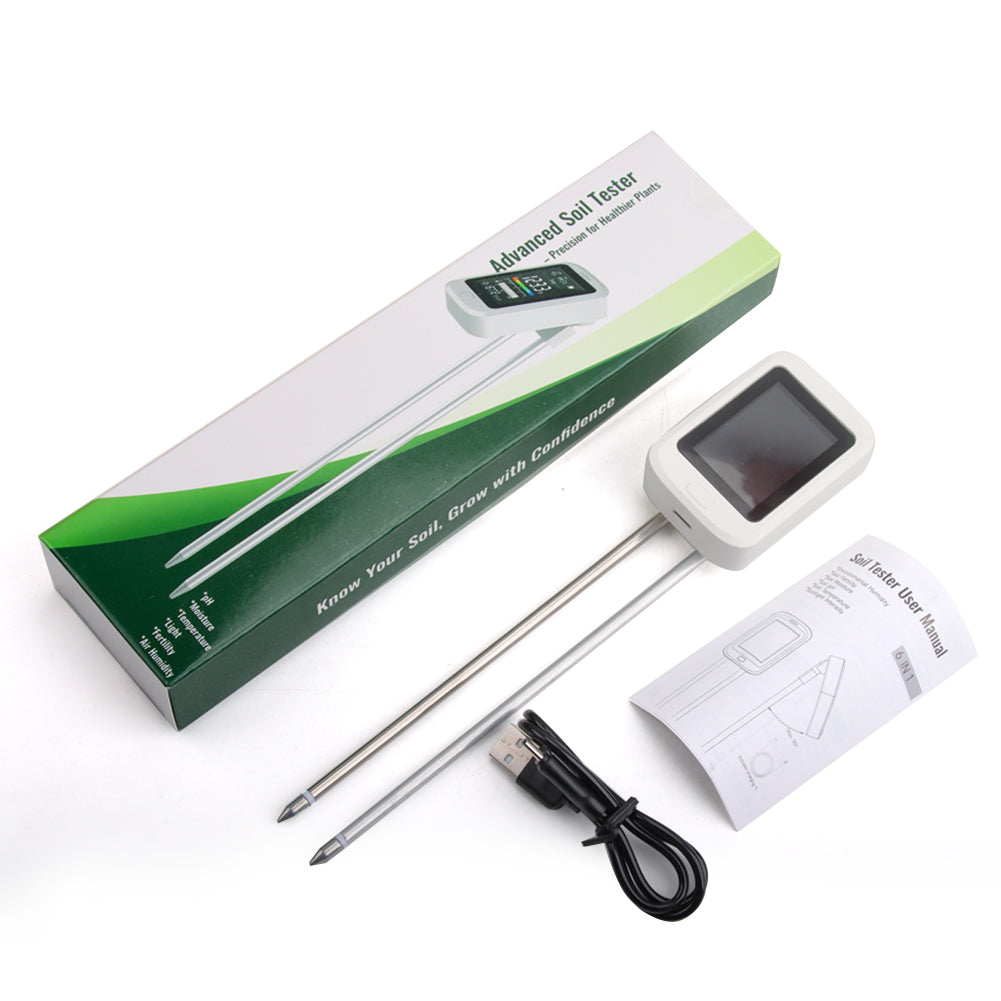6-in-1 Digital Soil Tester – Ultimate Smart Soil Detector for Home & Garden Yieryi