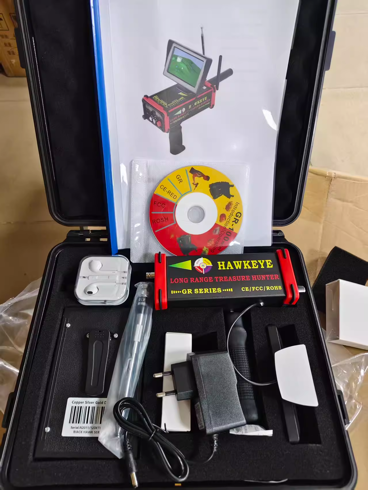 HAWKEYE GR-1000 Plus Long Range Underground Metal Detector - Gold, Silver, Copper, Diamond Finder with 25M Depth Detection & Real-Time Screen Display Yieryi