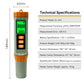 CL‑X41 Multi‑Functional Water Quality Tester Pen 4‑in‑1 Water Analyzer for pH Free Chlorine CL ORP and Temperature Yieryi