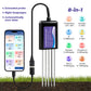Upgraded USB‑C Connected Soil Tester with EC, Temperature‑Humidity, PH, Fertility and N‑P‑K Data Storage Function Yieryi