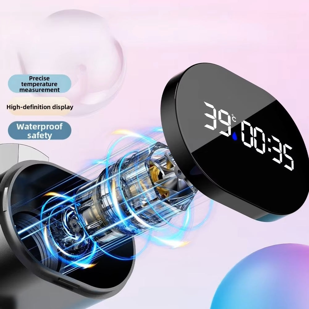 Hydropower generation, shower head universal water thermometer, baby bath, children's bathing, household visual LED digital display screen Yieryi