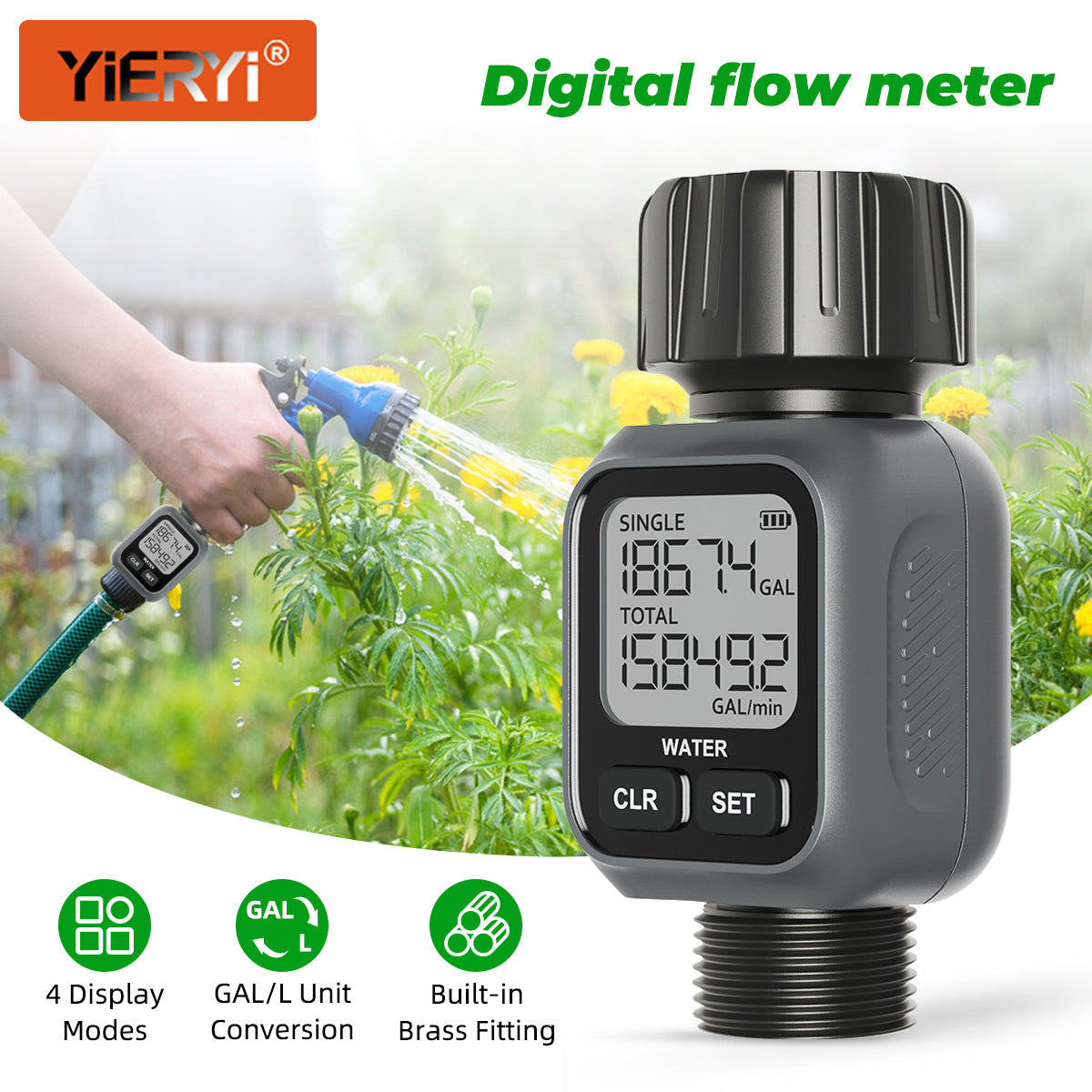 Real-timewater fowmeter Yieryi