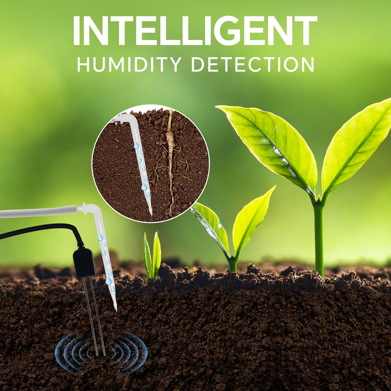 Indoor Smart Soil Moisture Detector Auto Watering Device, Programmable Drip Irrigation System for Potted Flowers & Herbs Yieryi