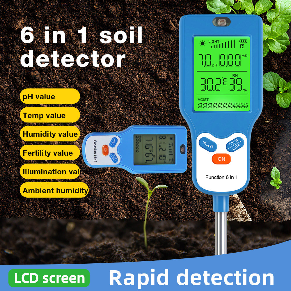 6-in-1 Soil Tester – Rapid & Accurate Soil Analysis Yieryi