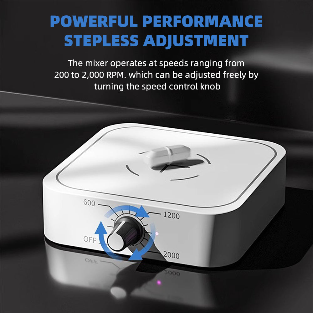 Mini Magnetic Stirrer, USB‑Charged Portable Liquid Mixer, Adjustable Speed 200‑2000 RPM, 1.0‑1.5L Capacity, Low‑Voltage Lab Magnetic Mixing Equipment Yieryi