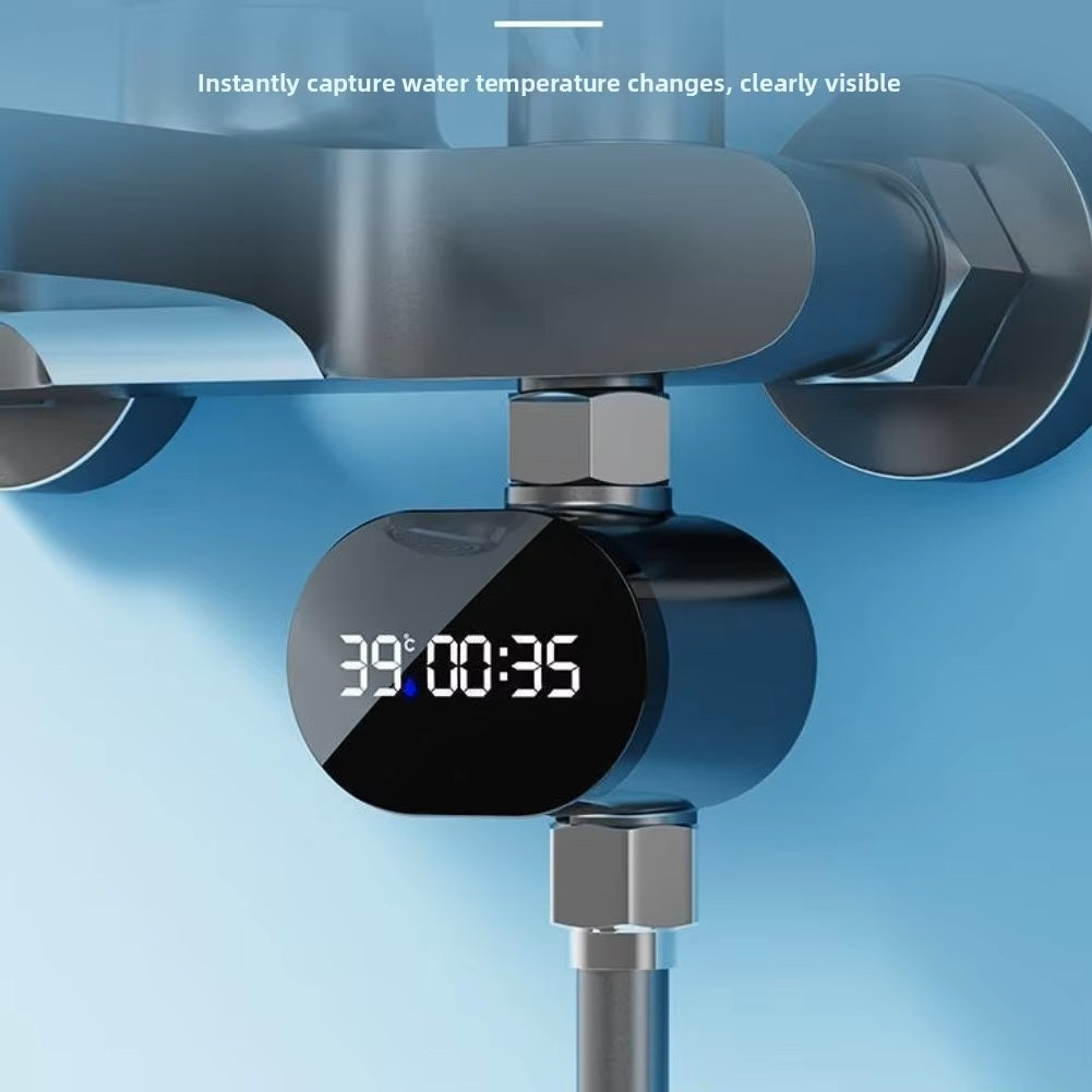 Hydropower generation, shower head universal water thermometer, baby bath, children's bathing, household visual LED digital display screen Yieryi