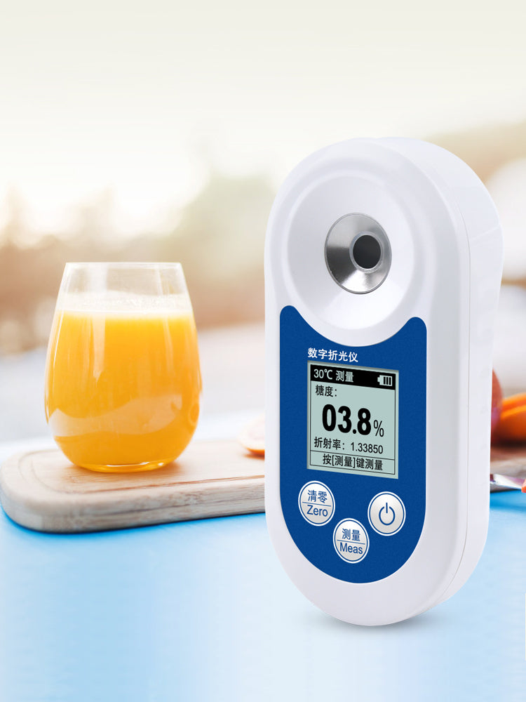 YIERYI Digital Brix Refractometer 0-55% Handheld Sugar Meter with ATC, Backlit LCD, and High Transmission Prism for Fruit, Juice, and Beverage Testing Yieryi