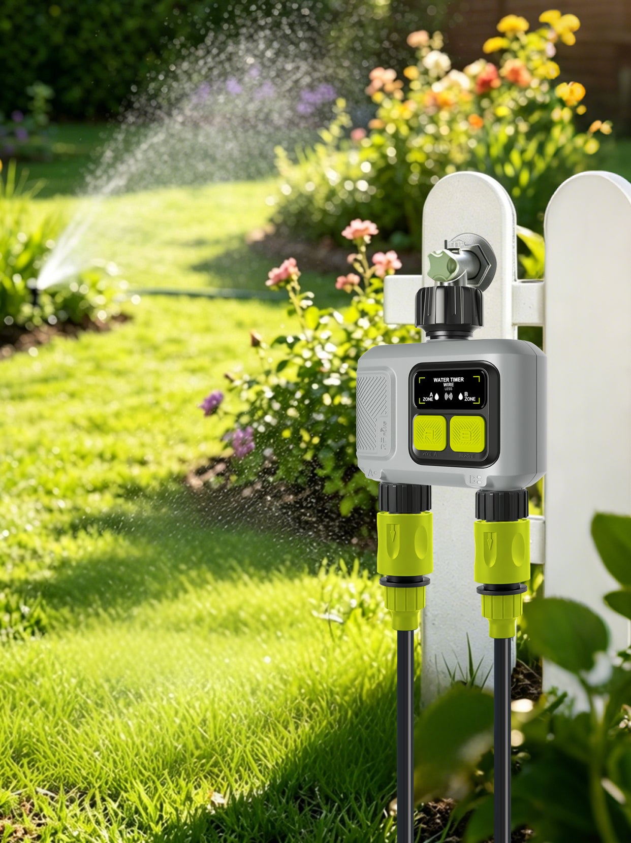 YIERYI Dual-Zone RF Smart Water Timer with Sub-GHz Gateway Yieryi