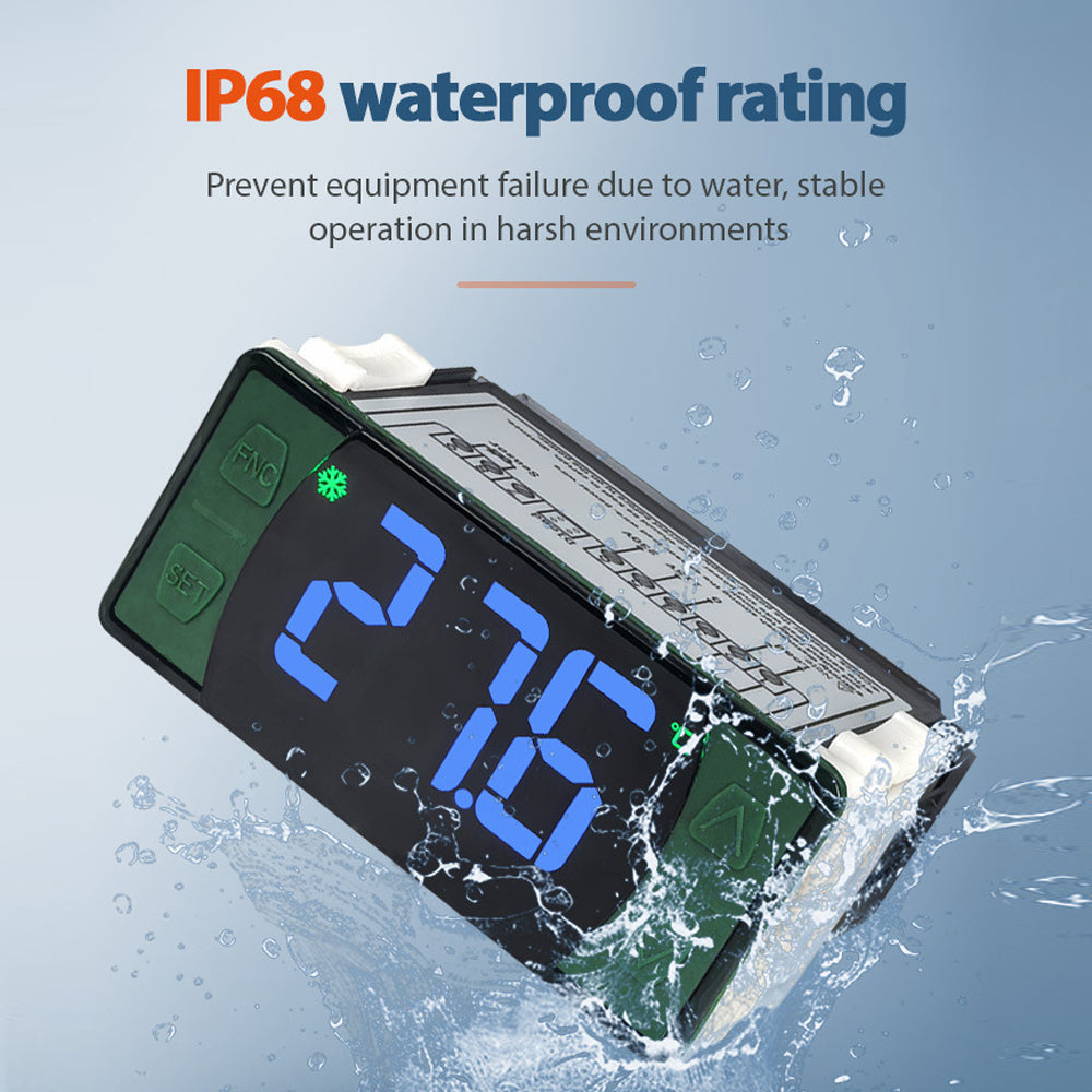 SH‑512E Refrigerator Temperature Controller, Cooling, Heating, Defrost & Fan Delay Start Freezer Thermostat Yieryi