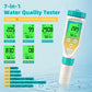 YY1070A 7-in-1 Water Quality Test Pen, Measures pH / Salinity / ORP / TDS / EC / Chlorine / Temp, Simultaneous Display, Green Backlight LCD Yieryi