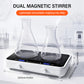 Dual‑Position Magnetic Stirrer, Mini Lab Liquid & Pigment Mixer, 500‑1000ml Per Station, Adjustable Speed 600‑4000 RPM, Two‑Channel Laboratory Stirring Equipment Yieryi