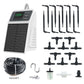 Solar Powered Automatic Drip Irrigation System 10 Plant Capacity IPX5 2200mAh UV-Resistant 4mm Tubing, Customizable Watering Schedule Yieryi