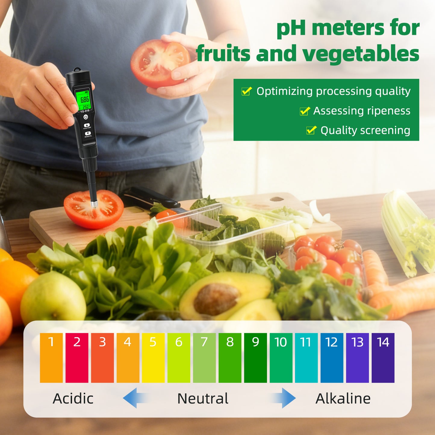 Soil Tester for PH, Nitrogen, Phosphorus, Potassium, EC, Fertility, Temperature &amp; Soil Moisture Yieryi