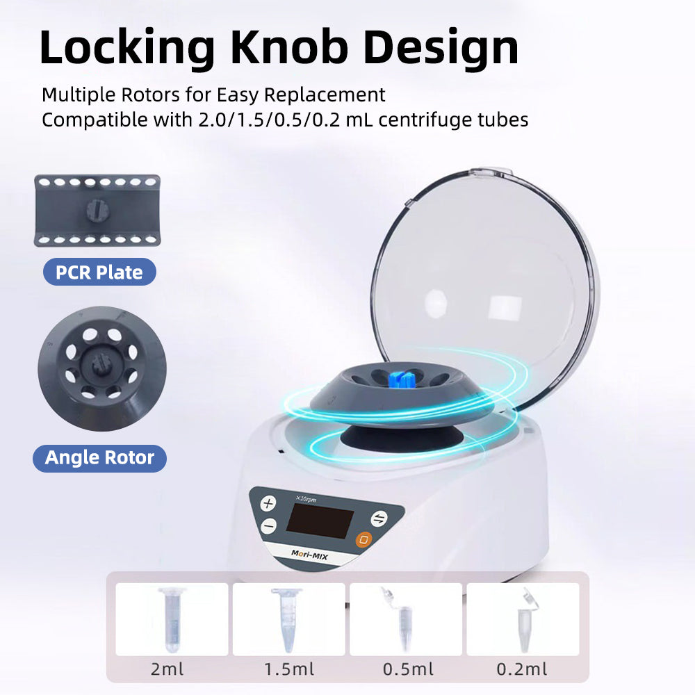 Mini Centrifuge, Laboratory Variable‑Speed Micro Centrifuge, Serum Separator for Veterinary & Pet Medical Use Yieryi