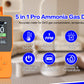 Professional Handheld 5-in-1 NH₃ Gas Analyzer Ammonia Gas Detector Monitoring for Industrial Safety Yieryi