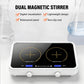Dual‑Position Magnetic Stirrer, Mini Lab Liquid & Pigment Mixer, 500‑1000ml Per Station, Adjustable Speed 600‑4000 RPM, Two‑Channel Laboratory Stirring Equipment Yieryi