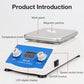 SH‑2S Digital Hotplate Magnetic Stirrer With Temperature Probe & Stainless‑Steel Support Stand, 2L Capacity, Heating & Stirring Laboratory Mixer for Reagent & Solution Mixing Yieryi