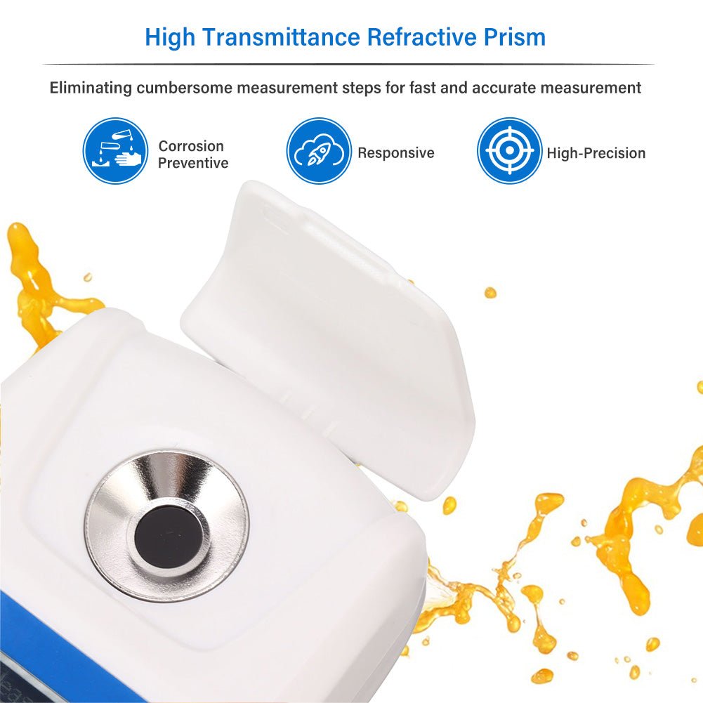 Digital Brix Refractometer 0-55% ATC Handheld Sugar Meter for Fruit Juice Honey Lab Yieryi