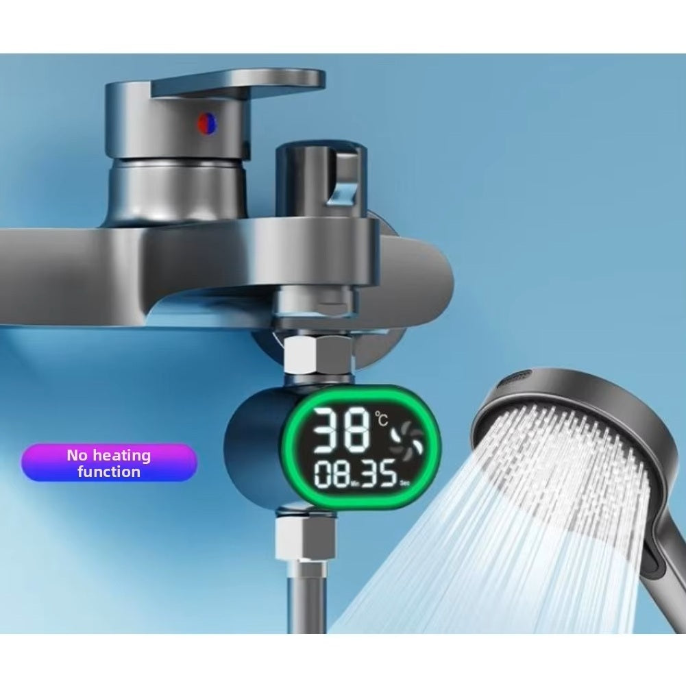 Hydropower generation, shower head universal water thermometer, baby bath, children's bathing, household visual LED digital display screen Yieryi