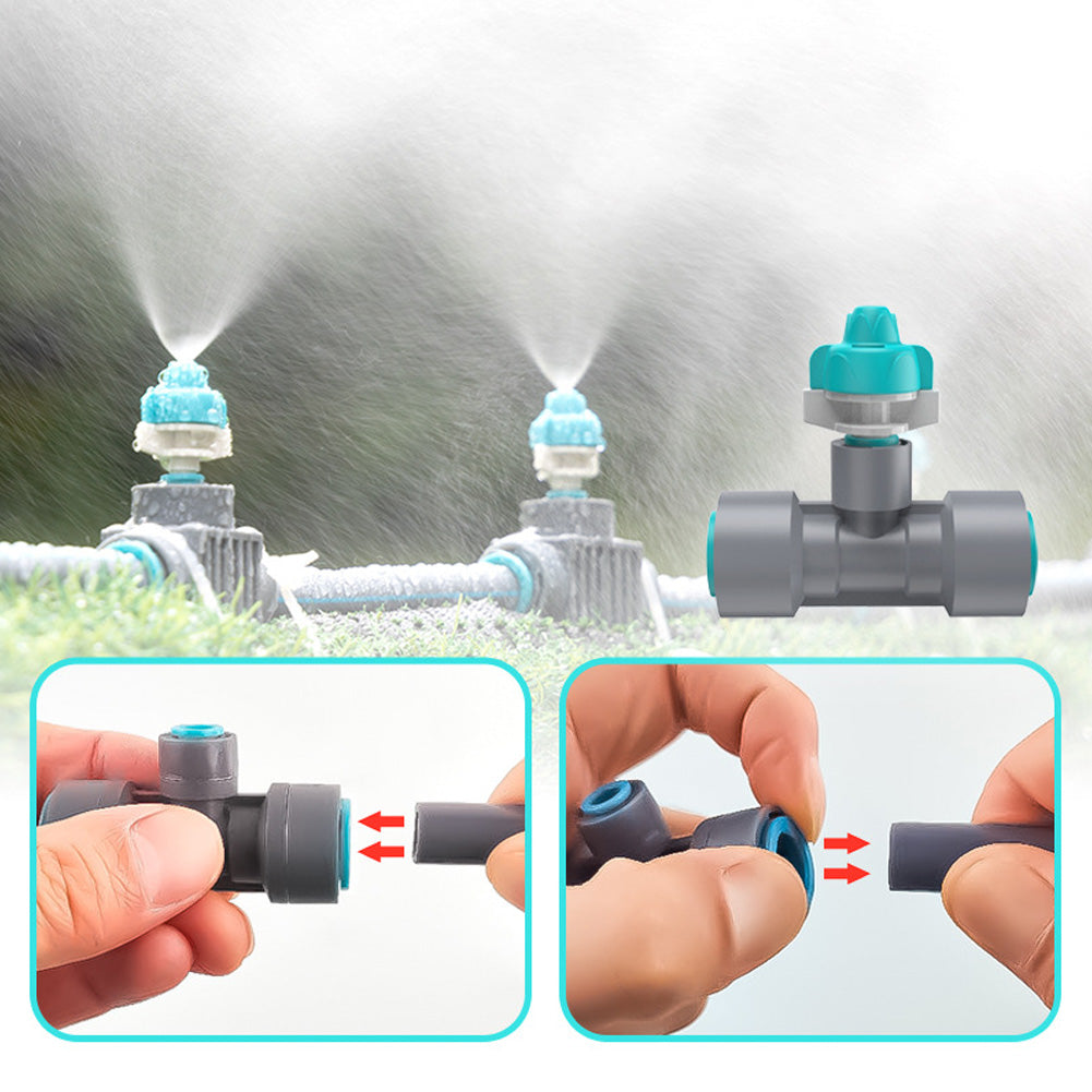 Efficient Garden Irrigation System Kit - Complete Drip Watering Solution with Adjustable Nozzles and PVC Pipes