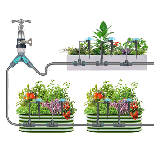 Efficient Irrigation System Kit for Gardens - Adjustable Nozzle, PVC Pipes, Eco-Friendly Drip Irrigation Solution