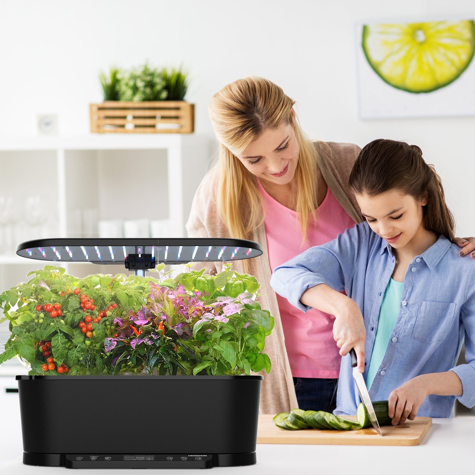 Smart Indoor Hydroponics Growing System – 15 Pods, WiFi & LED Control Yieryi