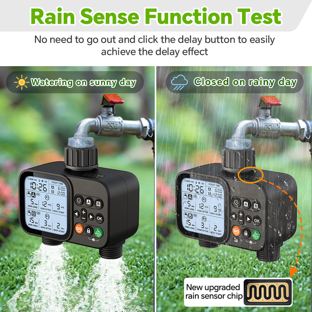 Digital Water Timer for Garden Hose, Automatic Irrigation Timer with Auto & Manual Watering Mode Yieryi