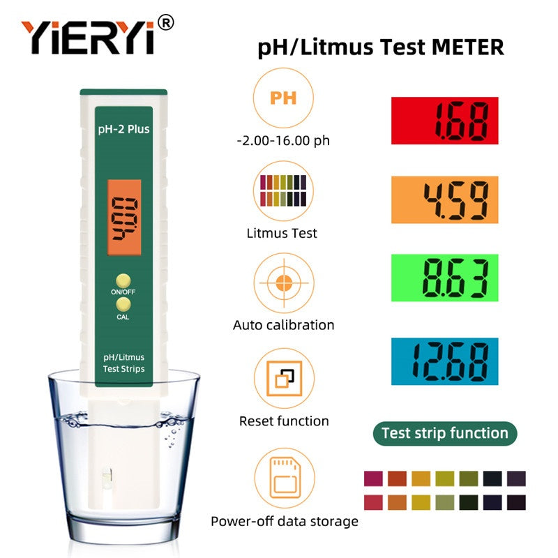 YIERYI pH-2 Plus Water Quality Test Pen – Accurate and Portable pH Meter