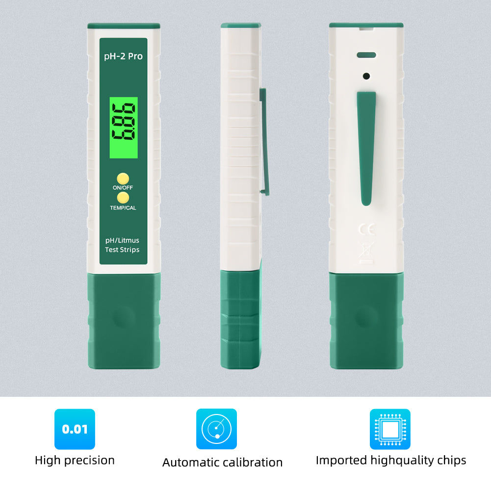 YIERYI pH-2 Pro Water Quality Test Pen – Precise pH and Temperature Tester for Drinking Water, Pools, and Aquatic Applications