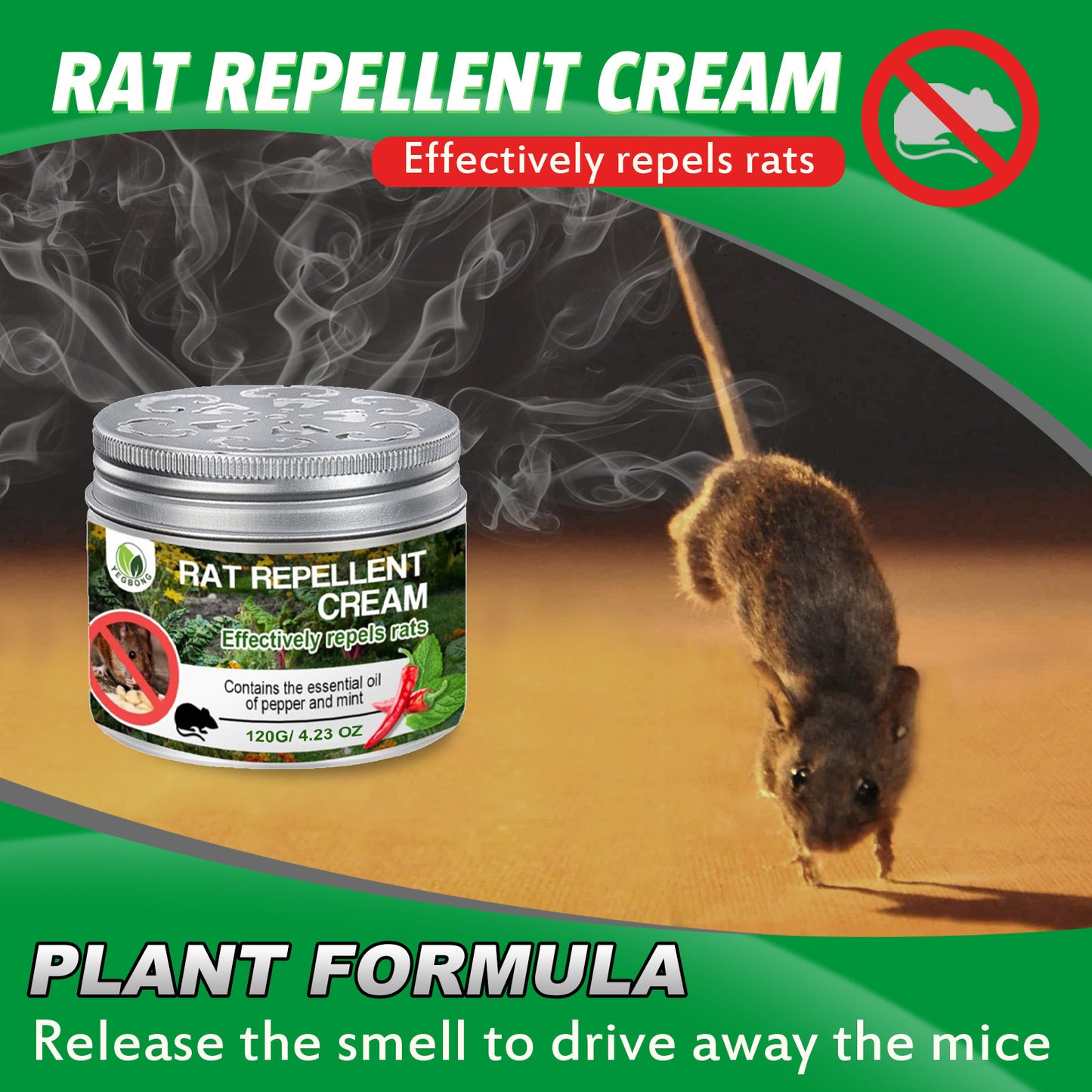 Rat Repellent Cream for Gardens and Home Use – Effective Rat Repellent for Gardens, Cars, and More | 120g