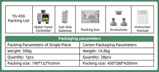 2-Zone Remote Smart Water Timer, Automatic Garden Irrigation Controller, Timed Plant Watering Device for Gardening Yieryi