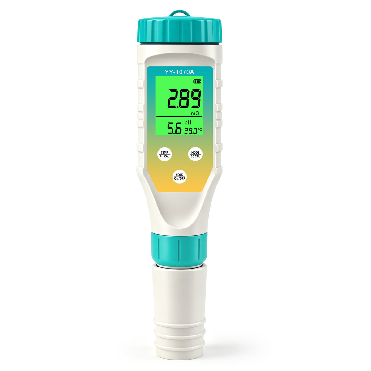 YY1070A 7-in-1 Water Quality Test Pen, Measures pH / Salinity / ORP / TDS / EC / Chlorine / Temp, Simultaneous Display, Green Backlight LCD Yieryi