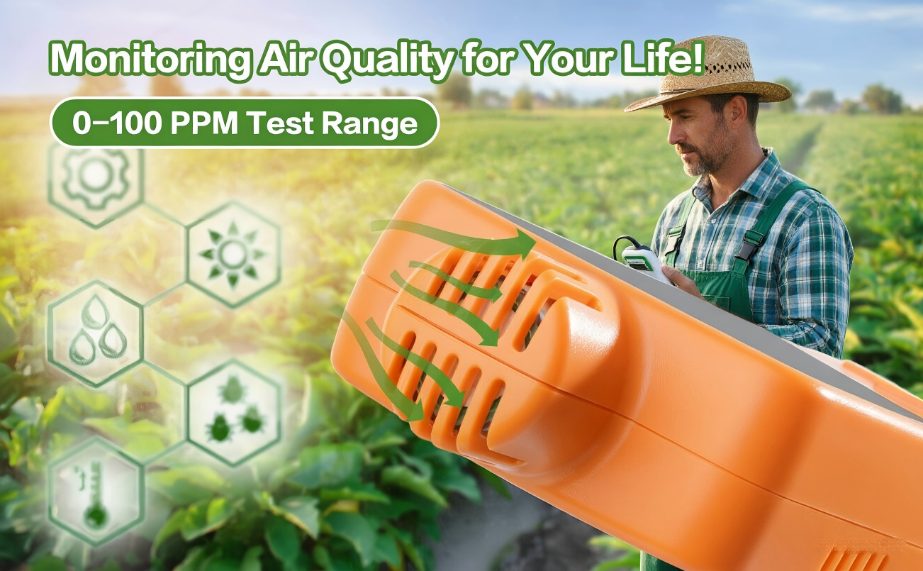 Professional Handheld 5-in-1 NH₃ Gas Analyzer Ammonia Gas Detector Monitoring for Industrial Safety Yieryi