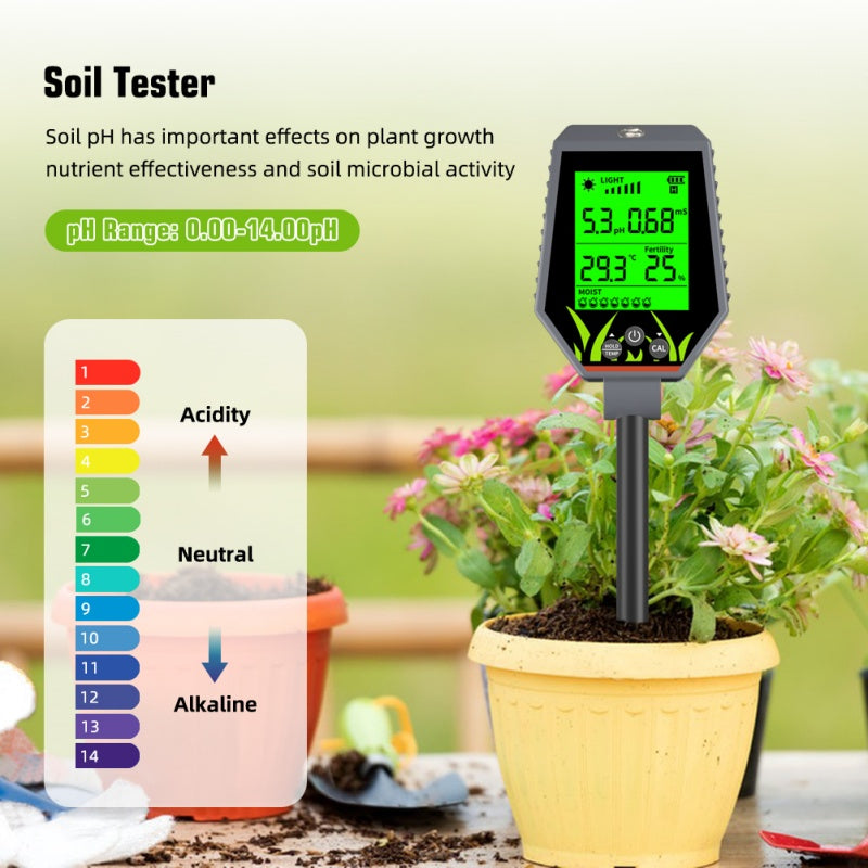 YIERYI Multi-Function 6-in-1 Soil Tester – Your Gardening and Agricultural Expert