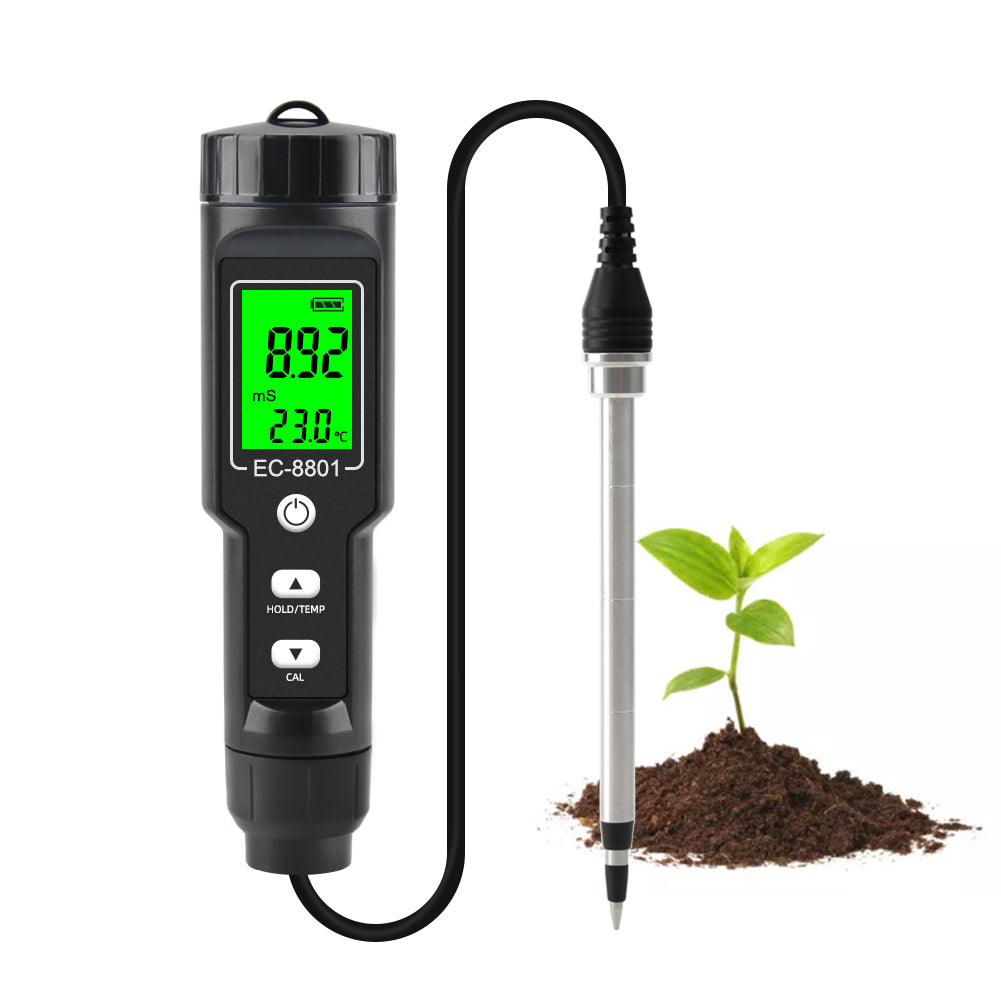 YIERYI New soil tester EC-8801 soil EC/temperature tester portable electric test tool
